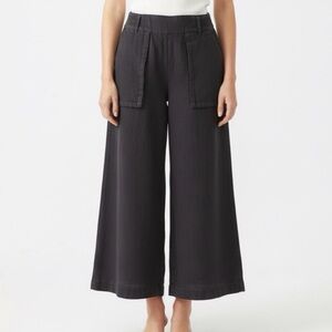 YFB Black Wide-Leg Pants YFB Black Pants Cropped Pants